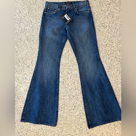 Cynthia Rowley Denim - Midheaven × Cynthia Rowley “Gwen” Low‑Rise Rhinestone Flare Jeans, [28]